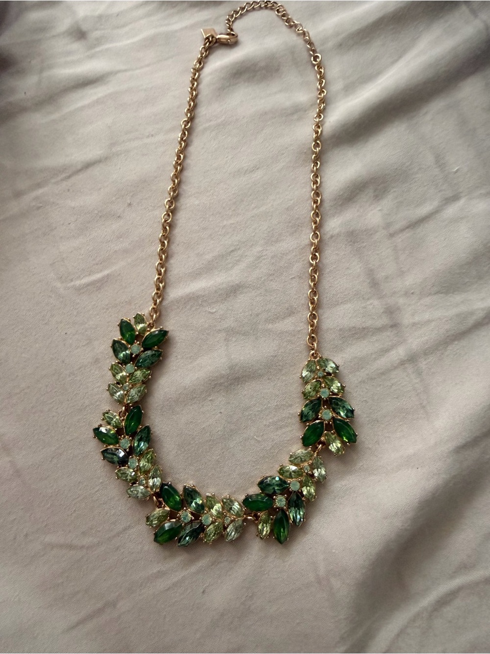 Green Crystal Statement Necklace - Women Jewelry